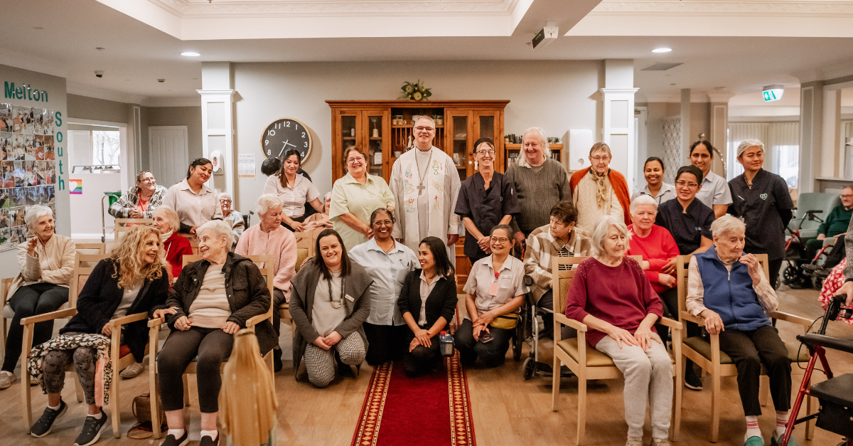 Estia Health Melton South welcomes Archbishop Peter for heartwarming visit